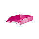 LEITZ Corbeille à courrier Plus WOW, A4, polystyrène, rose Corbeille à courrier