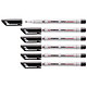 STABILO Feutre pour Transaprent OHPen encre soluble Pointe médium Noir x 6 Marqueur pour tableaux blancs