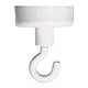 FRANKEN Aimant à crochet Diam 37 mm force adhésive 10 Kg Blanc Aimants pour tableau