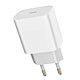 Inkax Chargeur Secteur USB-C Power Delivery 20W Charge Rapide Format Compact Blanc Chargeur USB-C de chez Inkax pour alimenter vos appareils au quotidien