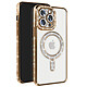 Avizar Coque Diamant pour iPhone 13 Pro MagSafe Contour Strass Coque diamant contour Or strassé, habillant votre iPhone 13 Pro de manière luxueuse et élégante