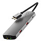 LinQ Hub 2 USB-C Multiports 7-en-2 PD 100W Ethernet Modèle D2 Pro MST Gris Offre une multitude de fonctionnalités pour faciliter votre travail, vos présentations et votre divertissement