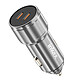 Inkax Chargeur Allume Cigare 60W 2x USB-C Charge Rapide Design Métal Argent Chargeur allume-cigare d'Inkax avec une puissance totale de 60W pour charger 2 appareils simultanément lors de vos trajets