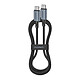 CHOETECH Câble Tressé USB-C vers USB-C PD60W Noir 1,2M MATERIEL PROVENANCE FRANCE. Emballage securisé de vos commandes. Livré avec Facture dont TVA.