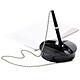 FELLOWES Stylo sur Socle Chaînette Chromée 52cm Noir Stylo à bille
