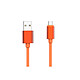 Jaym Câble Micro-USB vers USB-A 2,4A Charge et Synchronisation Collection POP 1,7m Orange - Permettant de charger et/ou de synchroniser votre smartphone compatible micro-USB