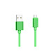 Jaym Câble Micro-USB vers USB-A 2,4A Charge et Synchronisation Collection POP 1,7m Vert - Permettant de charger et/ou de synchroniser votre smartphone compatible micro-USB