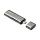 PNY Lecteur de Carte Mémoire USB-C 3.1 et Adaptateur USB Gris Permet de transférer vos photos, vidéos et fichiers depuis des cartes SD et MicroSD avec une grande vitesse