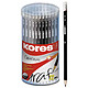 KORES Crayon papier Triangulaire 'GRAFITOS' bout gomme HB pot de 72 Crayon