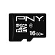 PNY Carte Mémoire MicroSD 16GB Class 10 Modèle Performance Plus 50 Mb/s Noir Permettant d'ajouter 16 GB d'espace supplémentaire pour stocker vos photos, vidéos, musiques, applications et documents