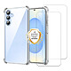 Evetane Coque Samsung Galaxy S25 Antichoc Silicone bords renforcés + 2 Vitres en verre trempé Protection écran Coque Samsung Galaxy S25 Antichoc Silicone bords renforcés + 2 Vitres en verre trempé Protection écran