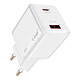 LinQ Chargeur USB-C Power Delivery 30W + USB 18W Quick Charge 3.0 Compact Blanc Chargeur secteur à double port de LinQ vous permettant de charger 2 appareils en même temps