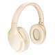 LinQ Casque Audio Bluetooth à Réduction de Bruit Pliable Beige Casque Audio sans fil LinQ avec des basses profondes pour un son immersif