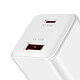 LinQ Chargeur USB-C Power Delivery 30W + USB 18W Quick Charge 3.0 Compact Blanc pas cher