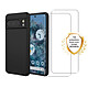 Evetane Coque Google Pixel 8 Pro Silicone liquide Noire + 2 Vitres en Verre trempé Protection écran Antichocs Coque Google Pixel 8 Pro Silicone liquide Noire + 2 Vitres en Verre trempé Protection écran Antichocs
