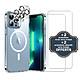 Evetane Coque iPhone 13 Pro Max Antichoc compatible Magsafe + 2 Protections écran et 2 protections Objectif Caméra Coque iPhone 13 Pro Max Antichoc compatible Magsafe + 2 Protections écran et 2 protections Objectif Caméra