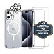 Evetane Coque iPhone 15 Pro Max Antichoc compatible Magsafe + 2 Protections écran et 2 protections Objectif Caméra Coque iPhone 15 Pro Max Antichoc compatible Magsafe + 2 Protections écran et 2 protections Objectif Caméra