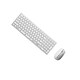 A-Logic Clavier Sans Fil AZERTY Rechargeable USB-C Modèle Echelon et Souris Sans Fil Blanc