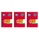 OXFORD Bloc de Feuilles Simples détachable perforés A4 Grand carreaux 90g 150 pages x 3 Copies simples ou Feuillets mobiles