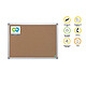BI-OFFICE Tableau liège recyclable cadre alumiium 60 x 90 cm Tableau en liège
