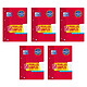 OXFORD Bloc de Feuilles Simples détachable perforés A4 Grand carreaux 90g 150 pages x 5 Copies simples ou Feuillets mobiles