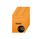 RHODIA Bloc de direction orange 80 feuilles format A5 réglure 5x5 x 10 Bloc-note