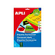 APLI Etui 20 étiquette A4 210x297 mm (1 x 20F A4) Las / Cop Coin Droit FLUO Jaune Etiquettes d'adresse