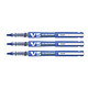 PILOT Roller Rechargeable V5 encre liquide Bleu Begreen Pointe Fine x 3 Stylo roller