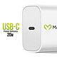 Avis Mayaxess Chargeur Secteur USB C Power Delivery 20W Blanc