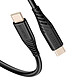 Swissten Câble USB-C vers USB-C 60W Silicone Anti-nœud Noir Câble USB-C vers USB-C de chez Swissten pour recharger efficacement vos appareils