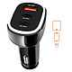 LinQ Chargeur Allume Cigare 50W Double USB-C + USB Charge Rapide Compact Noir pas cher