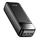 Swissten Batterie Externe 30000mAh avec USB-C et 2 USB Écran LED Compacte Noir