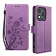 Avizar Étui Fleur Papillon pour Honor 400 Lite Portefeuille avec Dragonne Violet Étui fleur papillon violet, spécialement conçu pour votre protéger et habiller votre Honor 400 Lite