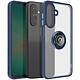 Avizar Coque pour Samsung Galaxy A26 Bague Magnétique Dos Translucide Coque au dos transparent givré et contour Bleu Nuit, protection élégante pour votre Samsung Galaxy A26