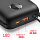 Acheter Swissten Batterie Externe 30000mAh Câbles USB-C et Lightning intégrés Écran LED Noir