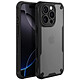 Avizar Coque Antichoc pour iPhone 16 Pro Coins renforcés Dos Mat Anti-trace Noir Coque Defender Matt noire semi-transparente pour iPhone 16 Pro, style sobre et affirmé