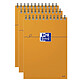 OXFORD BLOC ORANGE OXFORD INTEGRAL 105x148 160P OPTIK P. Q5/5 x 3 Bloc-note