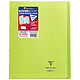 CLAIREFONTAINE Cahier piqué Koverbook 24x32cm 96 pages grands carreaux PP transparent - Vert x 10 Cahier