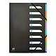 OXFORD Trieur Standard Memphis A4 8 Positions Couverture Polypro Noir Trieur