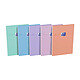 OXFORD Bloc SMART pastel 148x210 160P petits carreaux coloris aléatoires x 5 Bloc-note