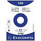 EXACOMPTA Paquet 100 fiches sous film - bristol uni non perforé 148x210mm - Blanc Fiche Bristol