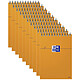 OXFORD BLOC ORANGE OXFORD INTEGRAL 105x148 160P OPTIK P. Q5/5 x 10 Bloc-note