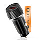 Acheter LinQ Chargeur Voiture 38W USB-C + USB Charge Rapide Design Carbone Noir
