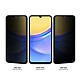 Eiger Verre Trempé 2.5D pour Samsung Galaxy A16 4G / 5G Privacy Ultra Résistant Noir transparent Préservez votre confidentialité grâce au filtre privacy qui bloque les regards latéraux et protège vos données personnelles