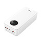 Bwoo Batterie Externe 30000mAh USB-C et 2xUSB Écran LCD - Bwoo Blanc Blanc Batterie externe puissante 30000 mAh pour smartphones et tablettes