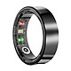 Avizar Bague Connectée Bluetooth Suivi santé Multisports Étanche Taille 62 Noir Bague connectée Taille 62 en acier inoxydable Noir, élégante et confortable