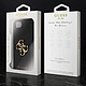 Guess Coque pour iPhone 16e Simili cuir Saffiano avec Grand Logo 4G Noir pas cher