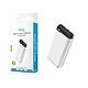 Avis Jaym Batterie de Secours 20 000 mAh 2 USB-A / 1 USB-C avec Écran Digital Blanc