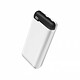 Jaym Batterie de Secours 20 000 mAh 2 USB-A / 1 USB-C avec Écran Digital Blanc Capacité 20 000 mAh, idéale pour recharger plusieurs appareils