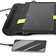 Avis Avizar Chargeur Solaire Étanche 20W Double USB Pliable pour l'extérieur Noir